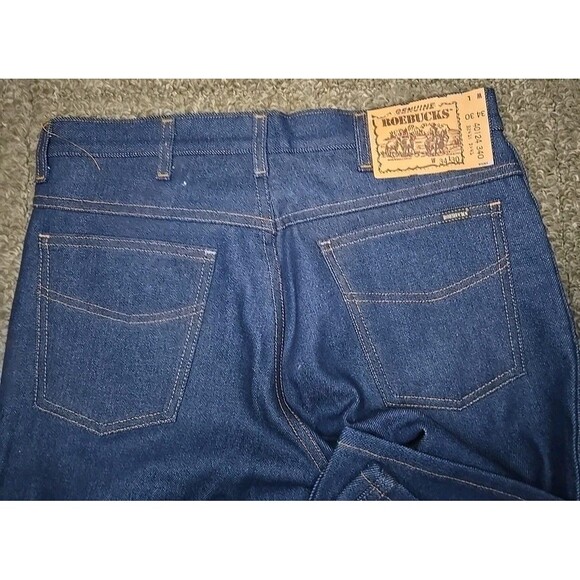 Vintage Sears Genuine Roebucks Men's Jeans 34x30 NOS 100% Cotton Boot Cut - Picture 6 of 7